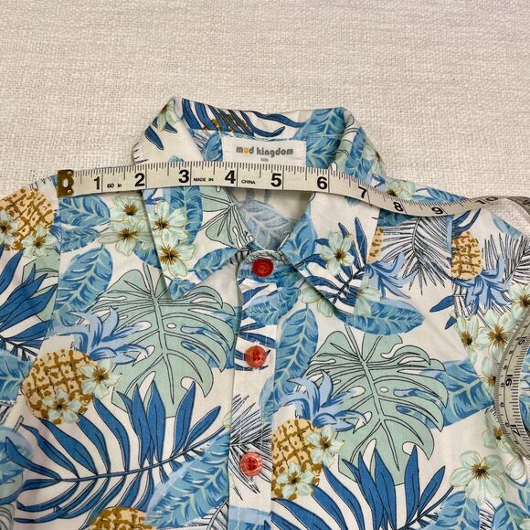 Boys Hawaiian Floral Button Down Shirt 12-18 Months Mud Kingdom Short Sleeve - Picture 3 of 8